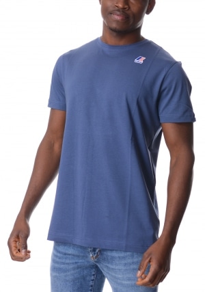 KWAY Tshirt uomo blu indaco Le Vrai Edouard girocollo