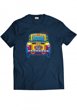 ISLAND ORIGINAL Tshirt uomo blu scuro COFANO 500 CARRETTO maniche corte