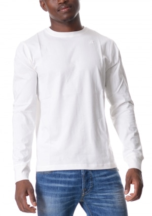 KWAY Tshirt uomo bianca Elmer girocollo maniche lunghe