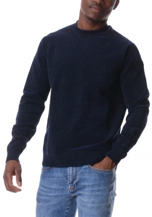 RRD Maglia uomo blu scuro girocollo velluto