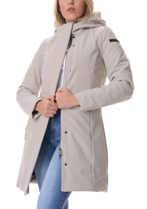 RRD Parka donna beige Winter long cappuccio