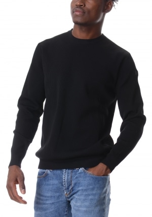 RRD Maglia uomo nera girocollo Amos Lupin