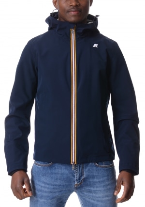 KWAY Giubbotto uomo blu scuro Jacko bonded jersey