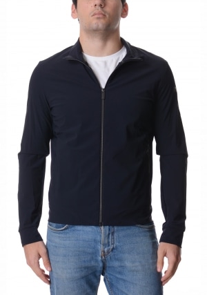 RRD Felpa uomo blu scuro Summer zip intera