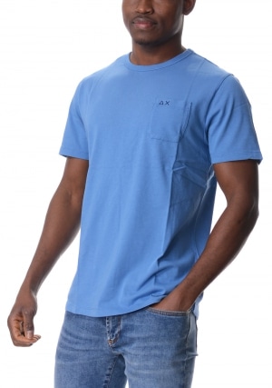 SUN68 Tshirt uomo avio taschino maniche corte