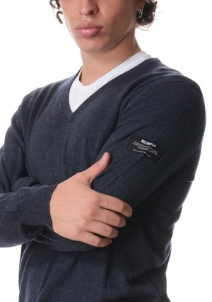 ECOALF Maglia uomo grigio scuro Ferro collo a V
