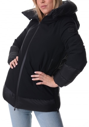 CANADIAN Giubbotto donna nero Becancour MID con cappuccio