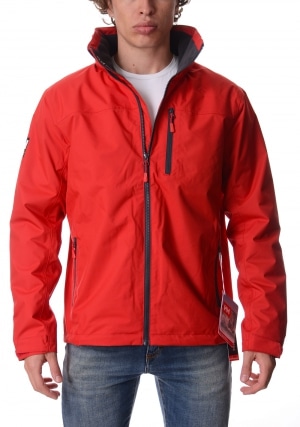 HELLY HANSEN Giacca da vela uomo rossa Crew con cappuccio