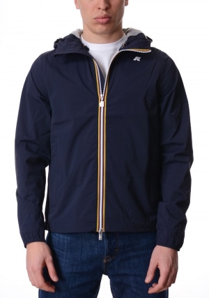 KWAY Giubbotto uomo blu scuro Jack stretch nylon jersey