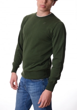KWAY Maglia uomo verde scuro Sebastien cotton PS girocollo