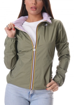 KWAY Giubbotto donna verde-lilla Lily plus 2 reversibile