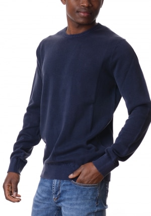 ECOALF Maglia uomo blu scuro Manzano girocollo