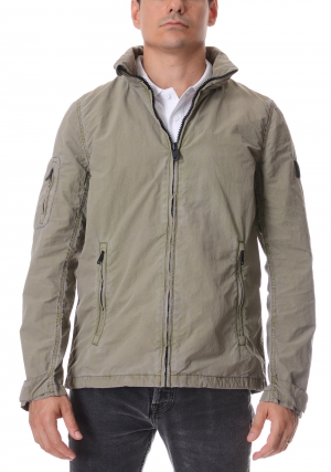 ECOALF Giubbotto uomo verde Rigi con cappuccio