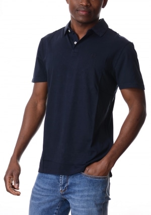 ECOALF Polo uomo blu scuro Theo jersey maniche corte
