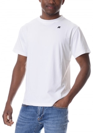 KWAY Tshirt uomo bianca Graphite stampa posteriore maniche corte