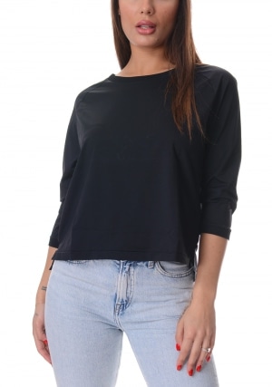 RRD Tshirt donna nera Oxford manica 3/4