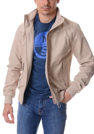 NORTH SAILS Bomber beige uomo Sailor in cotone