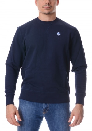 NORTH SAILS Felpa uomo blu scuro girocollo