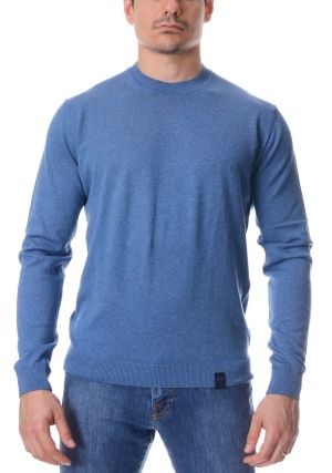 NORTH SAILS Maglia uomo blu chiaro girocollo con logo