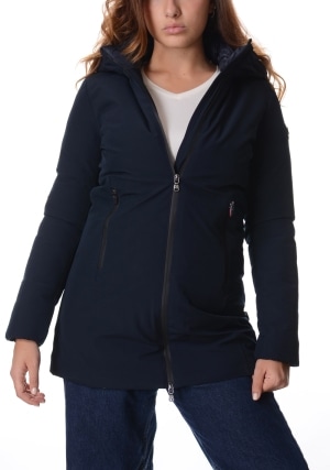 CANADIAN giubbotto donna nero yorkton long con cappuccio