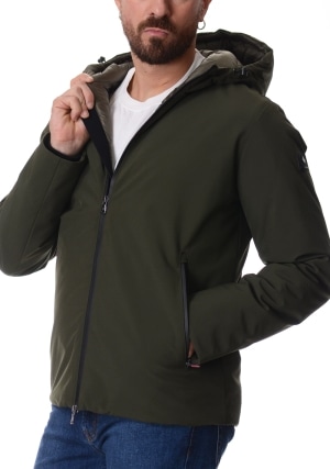 CANADIAN giubbotto uomo verde militare carignan 2 con cappuccio