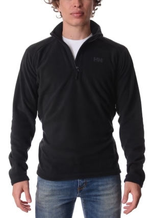 HELLY HANSEN felpa uomo nera in pile daybreaker collo con zip