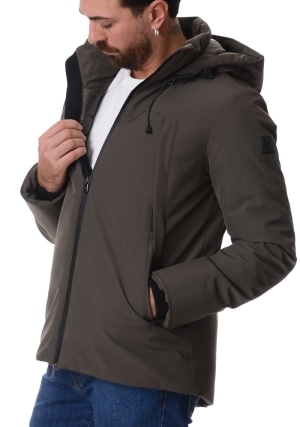 CANADIAN giubbotto uomo verde militare southend con cappuccio