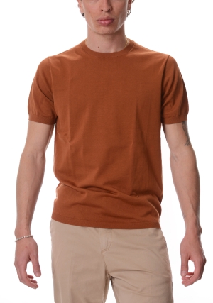 ATPCO tshirt uomo ruggine in maglina di cotone girocollo maniche corte