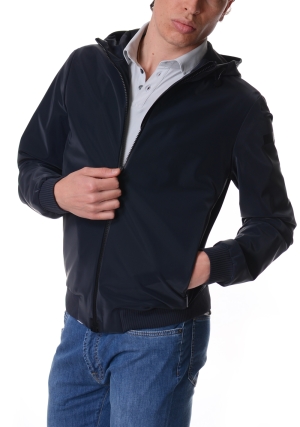 RRD giubbotto uomo blu scuro wilson con cappuccio
