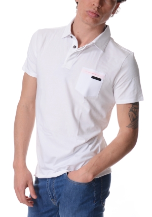 RRD polo uomo bianca revo con taschino maniche corte