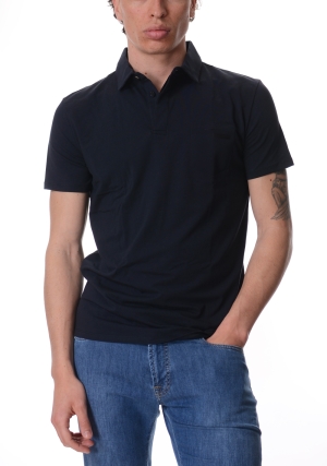 RRD polo uomo blu scuro revo con taschino maniche corte