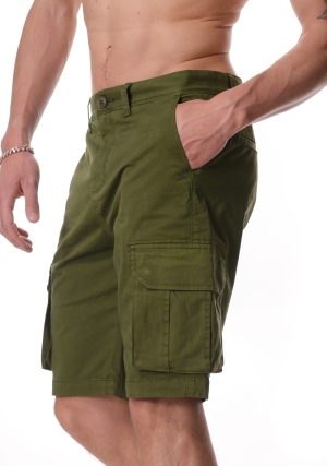 SUN68 bermuda cargo uomo verde militare in cotone
