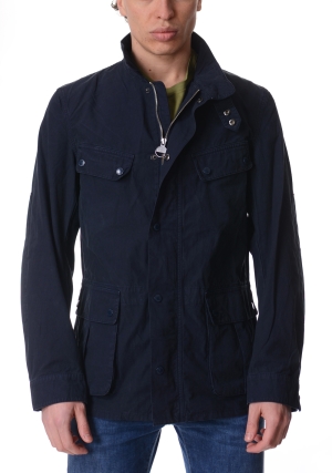 BARBOUR international giacca uomo blu scuro duke casual tinta in capo