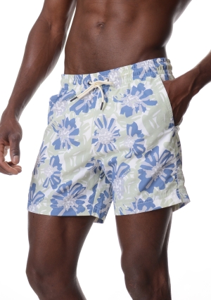 ECOALF costume boxer uomo verde stampa fiorata bequia vita elastica