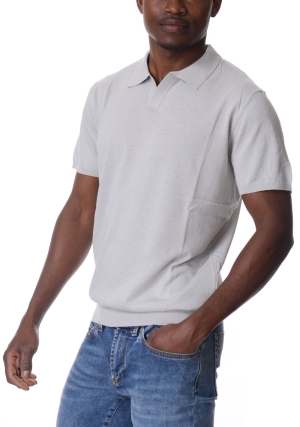 ECOALF polo uomo grigio chiaro olmo in maglina maniche corte