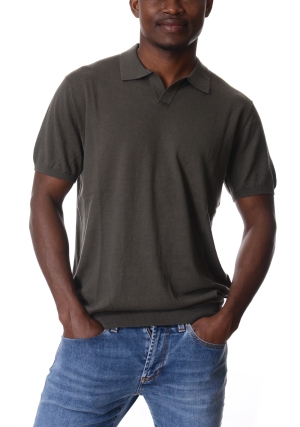 ECOALF polo uomo verde militare olmo in maglina maniche corte