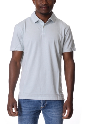 ECOALF polo uomo celeste theo in jersey maniche corte