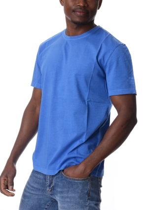 ECOALF tshirt uomo blu chiaro vent tinta in capo maniche corte