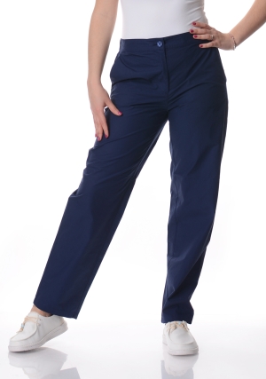 ECOALF pantalone donna blu scuro laga elastico in vita sul retro