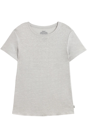 ECOALF tshirt donna grigio lane in lino maniche corte