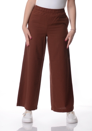 ECOALF pantalone donna marrone moss vita elasticizzata