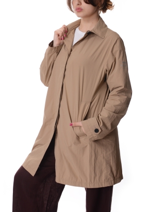 ECOALF trench donna beige verne packable in gabardina