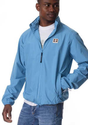 AQUASCUTUM bomber uomo celeste rlg badge windbreaker