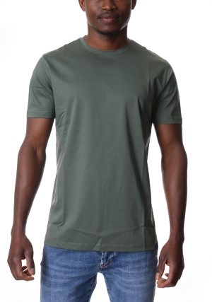 HOMEWARD tshirt uomo verde bosco in cotone mercerizzato maniche corte