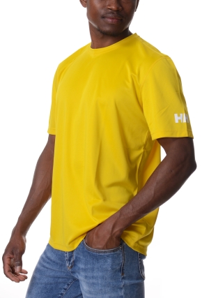 HELLY HANSEN tshirt tecnica uomo gialla tech 2.0 maniche corte
