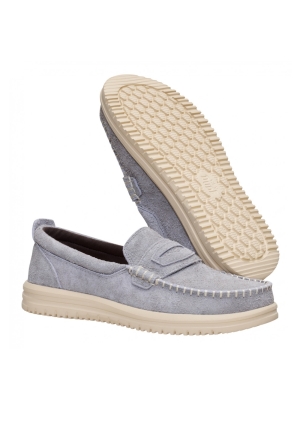 HEY DUDE mocassini uomo wally nxt loafer grigio chiaro