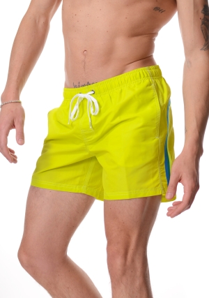 SUNDEK costume boxer uomo verde lime iconic taffeta vita elastica