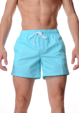 SUNDEK costume boxer uomo celeste iconic taffeta vita elastica