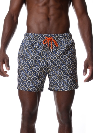 GALLO costume boxer uomo blu scuro fantasia bandana vita elastica