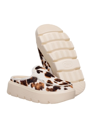 HEY DUDE sabot donna austin edge lux bianco maculato